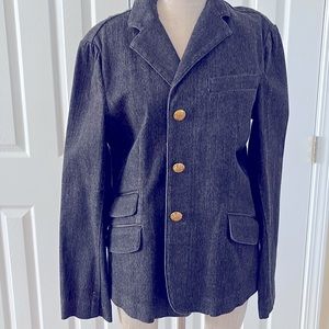 Lauren jeans Co. Charcoal Jean blazer. 4 pockets, extra buttons. Machine wash.